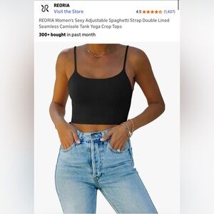 Reoria - Amazon - White and Black Crop Tops